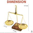 thumbnail image 2 of UROOZ NAUTICAL Antique Brass Weighing Scale Balance Decoration, Nautical Justice Law, Brass, 7.5 Inch, 2 of 5