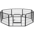 thumbnail image 2 of Yaheetech 24"H 8 Panels Metal Pet Playpens Dog Cat Exercise Barrier Fence, Black, 2 of 11