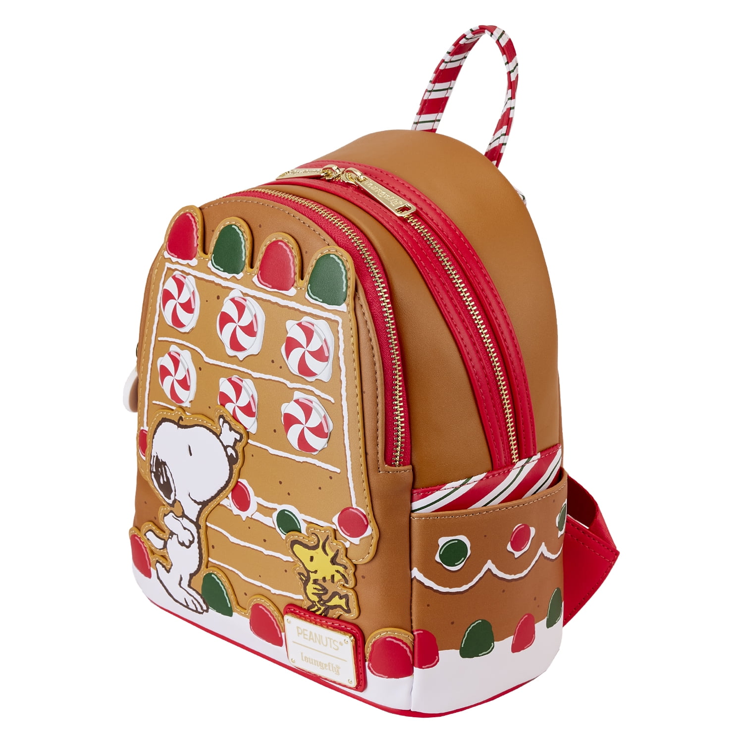 Peanuts Loungefly Snoopy Gingerbread Mini Backpack – Festive Holiday Bag for Peanuts Fans(Scented)