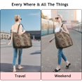 thumbnail image 5 of Brown and Black Leopard Print Travel Tote Bags for Women Carry On,Large Weekender Bags for Women Travel,Multi Functional Duffle Bag for Work,Shopping,Sports, 5 of 5
