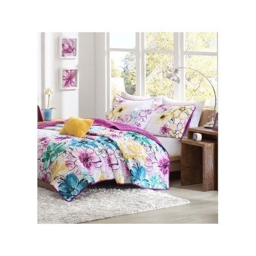 Reversible Coverlet Bed Set Girls Teen Bedding Fl Flowers Teal Green Yellow Purple Full Queen Or Twin Xl Include Txl Size By At Home Designs Com - Teal Green And Pink Bedding Reversible Coverlet Bed Set Girls Teen Bedding Fl Flowers Teal Green Yellow Purple Full Queen Or Twin Xl Include Txl Size By At Home Designs Com - Teal Green And Pink Bedding