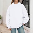 thumbnail image 2 of Kaondbfi Mock Neck Sweatshirt Women Fall Oversized Turtleneck Pullover Fleece Long Sleeve Sweatshirts Tops Womens Essentials Fashion Clothing, 2 of 6