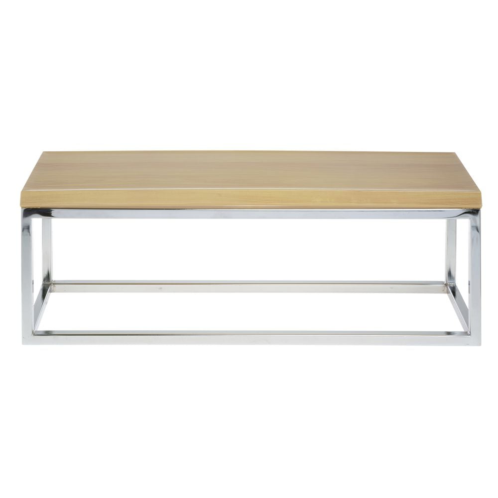 HUBERT® Cerve Collection Chrome Display Riser with Butcher Block Top ...