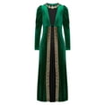 thumbnail image 3 of YiZYiF Filles Costume de Princesse Médiévale Renaissance Rétro Robe de Princesse Thème d'Halloween Fête Robes de Bal Vert 14, 3 of 5