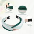 thumbnail image 4 of Unique Bargains Color Block Knotted Wide Headband Fashion Hair Accessories for Women Green 1.57" Width, 4 of 7