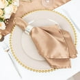 thumbnail image 4 of Balsa Circle 20 Pieces 20" Taupe Satin Dinner Napkins Wedding Party, 4 of 8