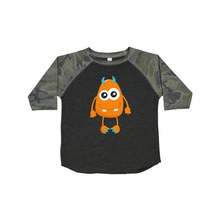 

Inktastic Cute Monster Orange Monster Funny Monster Horns Gift Toddler Boy or Toddler Girl T-Shirt