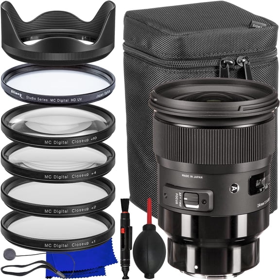 Sigma 24mm f/1.4 DG HSM Art Lens for Canon EF 401-101 - 7PC Accessory Bundle