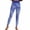 AA-Blue30, variant on XIAONU Womens Striped Leggings High Waist Slim Fit Pants Stretchy Casual Daily Bottoms Blue