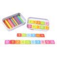 thumbnail image 1 of 1 Set Counting Number Block and Arithmetic Rods Educational Wooden Math Toys, 1 of 6