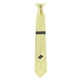 thumbnail image 4 of Jacob Alexander Men's Seersucker Striped Pattern Pre-Tied Clip-On Neck Tie - Yellow, 4 of 7