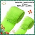 thumbnail image 3 of Vorkoi 360 Inches Shaggy Plush Fake Fur Fabric Green Precut Faux Fur Strips Craft Fluffy Fuzzy Rolls of Fur 2" x 59" 4" x 59" DIY Faux Fur Ribbon for Gnomes Beard Hair Cosplay, 3 of 6