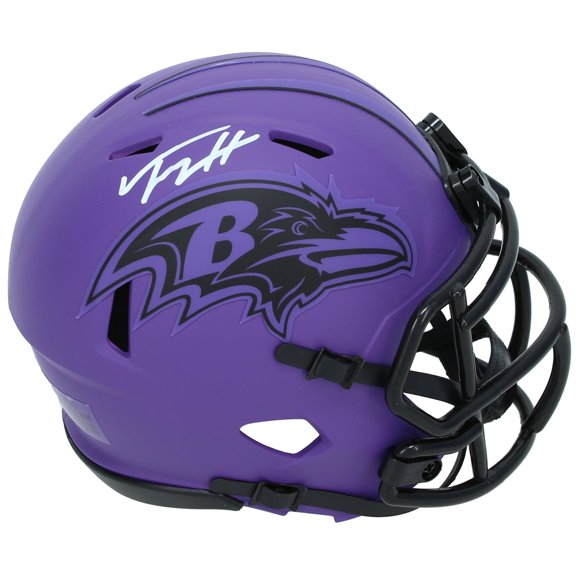 Collectible Trey Hendrickson Autographed Baltimore Ravens Purple RAVE Speed Mini Helmet JSA
