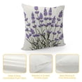thumbnail image 4 of YINGXI Purple Lavender Flowers Pillowcases Floral Vector Illustration Art Painting Pillow Case Decorative Throw Pillow Cover for Home Sofa Office 12x12in, 4 of 5