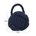 Creative Co-Op Nautical Rope Knot Decorative Cotton Door Stop, Navy ...