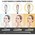 thumbnail image 2 of Selfie Light with Tripod Stand - Dimmable Selfie Ring Light LED Camera Ringlight with Tripod and Phone Holder for Live Stream/Makeup/YouTube Video, Compatible for iPhone Android, 2 of 8