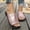 Pink, variant on Women's Perforated Slide Sandals Metallic Leatherette Non-Slip Comfortable Flat Slippers Summer Brown 9