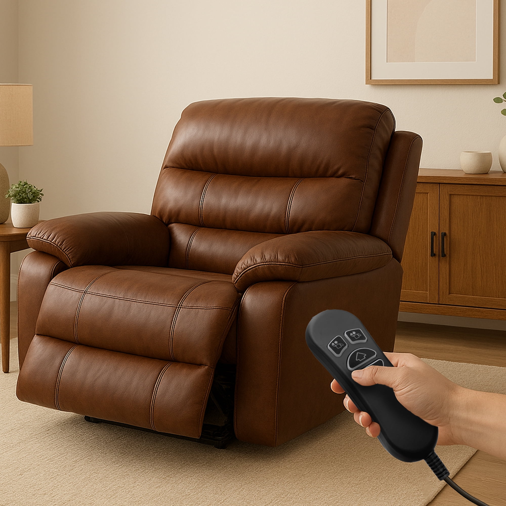 4 Button Dual 5 Pin Lift Chair Remote Replaces HSW304 Controller Hand Control Replacement for Power Recliner