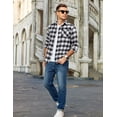 thumbnail image 2 of COOFANDY Mens Button Down Long Sleeve Shirts Jacket Slim Fit Flannel Shirt Casual Plaid Shirt, 2 of 6