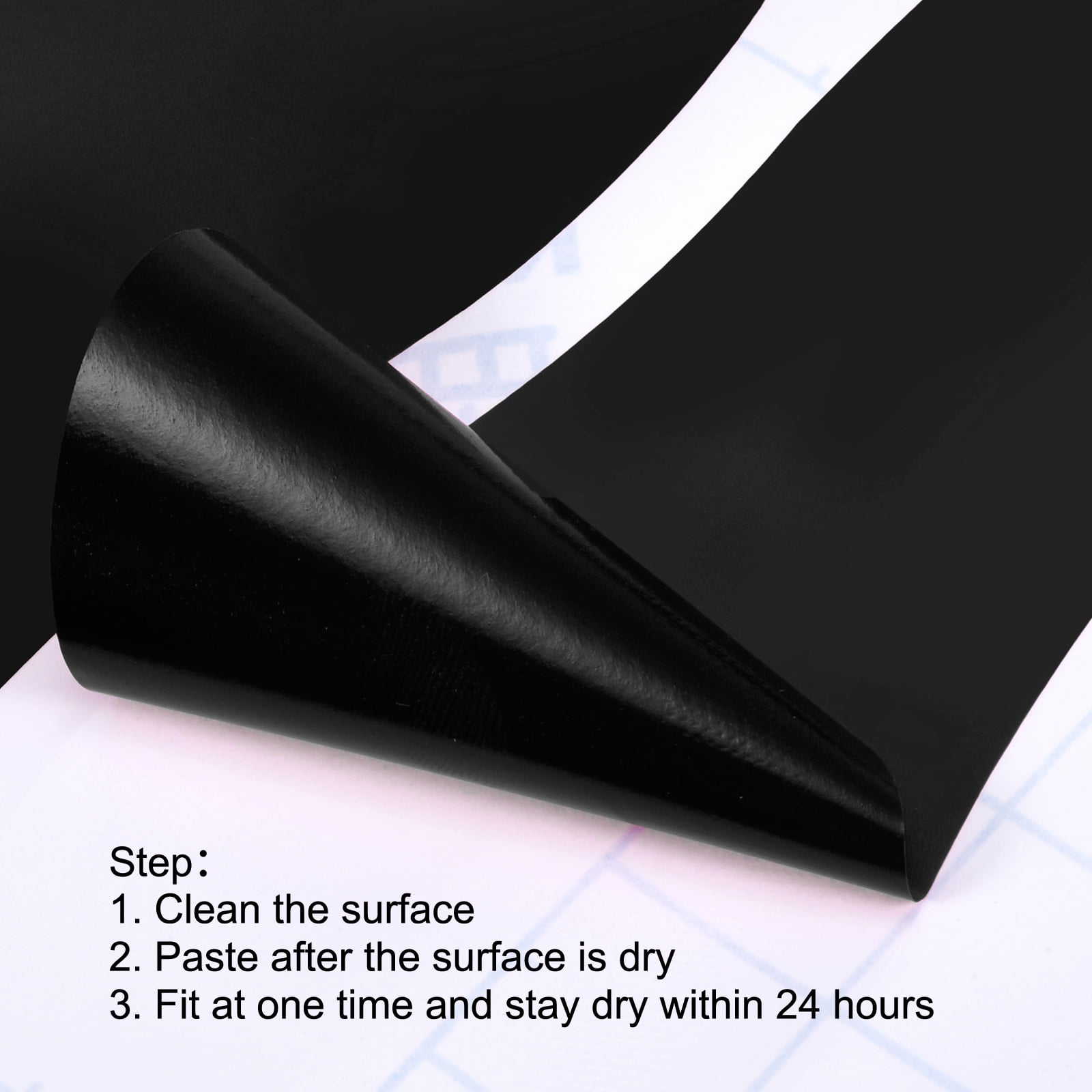 Unique Bargains Footprint Sticker Shoes Floor Decal Sign Black 8x3"