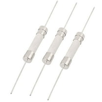 250V 25A 6mm x 30mm Fast-blow Acting Axial Ceramic Fuse White 3pcs