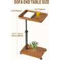 thumbnail image 3 of Narrow C Shaped Side Table,Living Room End Table,Couch Tray Tables Adjustable Height,360°Swivel TV Tray Table for Small Spaces,C Table for Sofa Bed Chair Snack, 3 of 8