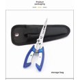 thumbnail image 1 of Blue Straight-Mouth Fishing Pliers with Storage Bag – Multi-Functional Tool for Line Cutting, Fish Handling, Hook Removal, and De-Icing | Durable, Compact & Portable Angling Gear for Bass, Pike, and, 1 of 6