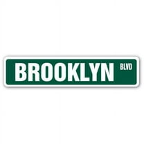 BROOKLYN Street Sign PINK name kids childrens room door bedroom girls boys gift