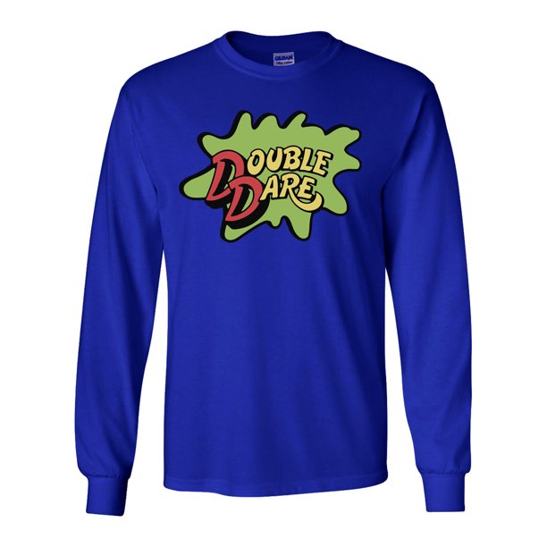 Nickelodeon LONG SLEEVE Shedd Shirts Blue Nickelodeon "Double Dare