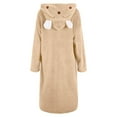 thumbnail image 7 of ITSAME Womens Fleece Robes, Keep Warm Lengthening Long Sleeve Bathrobe Loungewear Khaki XL, 7 of 7