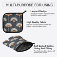 thumbnail image 3 of Yayeee Oven Mitts and Pot Holder Set of 2 Heat Resistant Kitchen Gloves Baking Hot Pad, Orange Elegant Geometric, 3 of 5