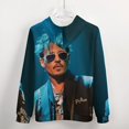 thumbnail image 5 of Johnny Depp Zip Up Hoodies Unisex Realistic 3D Print Sweatshirt Long Sleeve Hooded Jacket Coat XL, 5 of 8