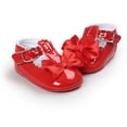 thumbnail image 3 of Infant Baby Girls Flats Soft Sole PU Leather Non-Slip Bowknot Princess Wedding Dress Shoes Toddler First Walking Crib Shoes 0-18 Months, 3 of 7
