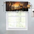 thumbnail image 4 of Fox Thermal Insulated Window Curtain Valance Forest Flowers Lake Wildlife Country Safari Hunting Theme Rod Pocket Valances for Bedroom Living Room Dining Room 54 by 18 in, 1 Panel, 4 of 6