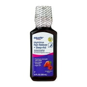 Equate Alcohol-Free Nighttime Pain Reliever+Sleep-Aid Liquid, Acetaminophen 1000mg Diphenhydramine 50 mg, Midnight Berry Flavor, 12 fl oz