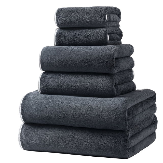 Juego de toallas de 8 piezas: 2 toallas de baño, 2 toallas de mano y 2 toallitas de 600 g/m², de calidad hotelera, para baño, playa, gimnasio, etc.