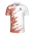 thumbnail image 2 of Custom Name Father and Little Son Dad's Gift Brush Stroke Men's Polo Shirt S-5XL, 2 of 5