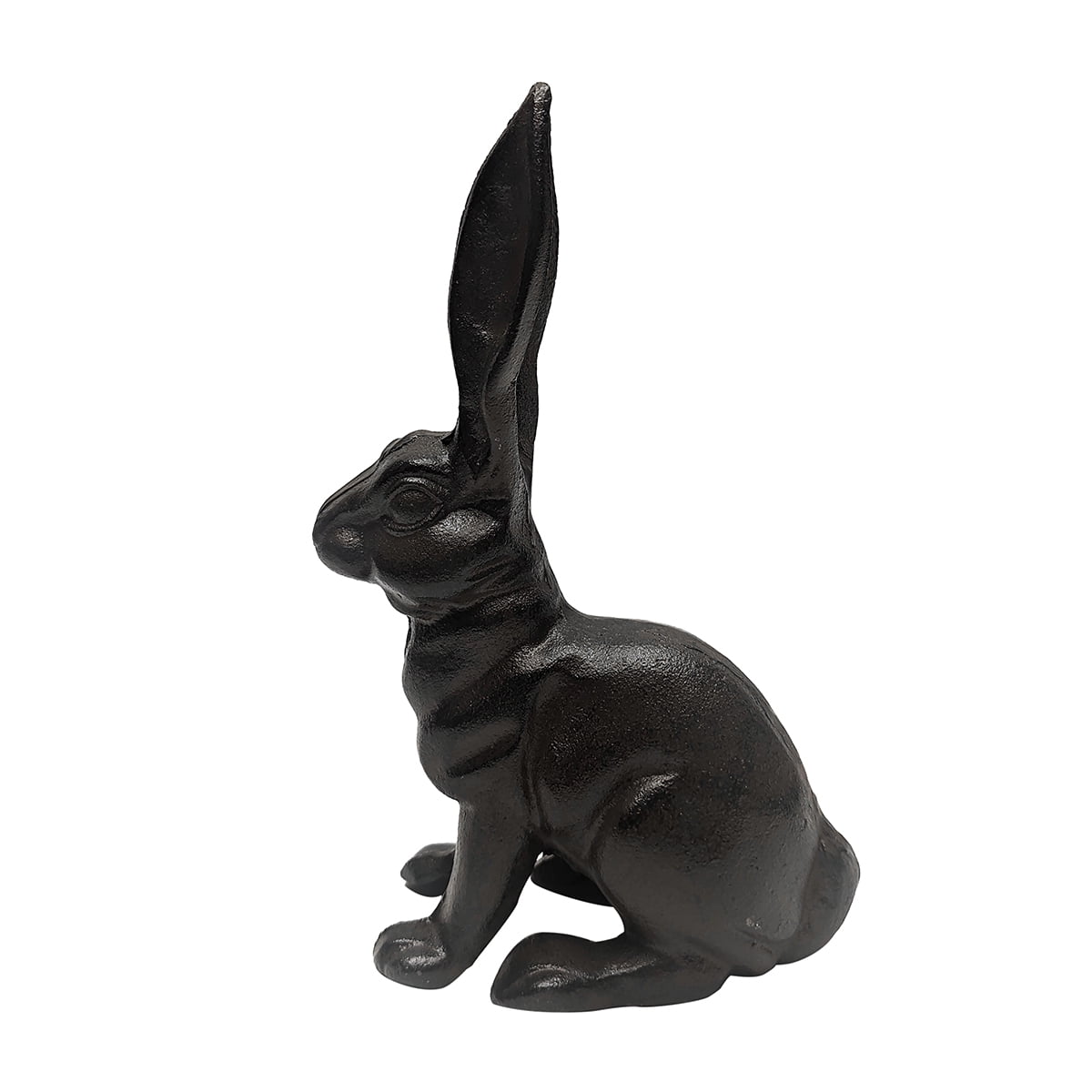 Metal Rabbit Door Stop Stopper Cast Iron Outdoor Patio Yard Art Garden Statue Rustic Home Decor