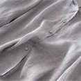thumbnail image 2 of JUSLIO Hoodies for Women Full Button Front Chest Patch Pocket Breathable Sun Protection Shirt,Linen Hooded Drawstring Collar Hoodies Sweatshirts Gray L, 2 of 9