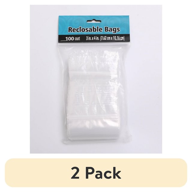 HLONK 100 Sacs avec 3”X4” H Petits Sacs en Plastique Poly Repliables