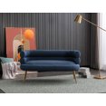 thumbnail image 5 of Luccalily Accent Single Sofa Chair,Upholstered Leisure Accent Living Room Chair, Comfy Armchair with Rose Golden Metal Legs,Mid-Century Modern Velvet Single Sofa Chair, 5 of 11