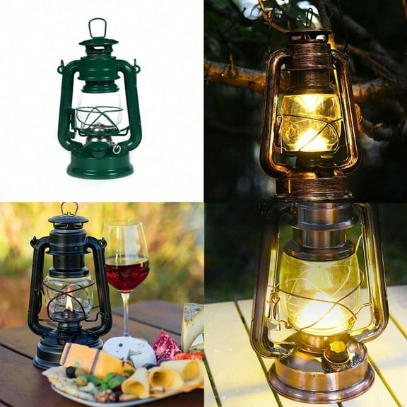 1 Pack Hurricane Storm Camping Lantern Galvanized Steel Paraffin Lamp Travel
