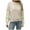 Beige, variant on Sweater for Women Colorful Heart Print Long Sleeve Knitted Crew Neck Commute Fall Knitwear