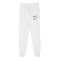 thumbnail image 3 of Travel Pants Women's Cotton Sweatpants Ndbuld Women Casual Trousers And Trousers Plus Velvet Running Fitness Sports Pants White S, 3 of 4