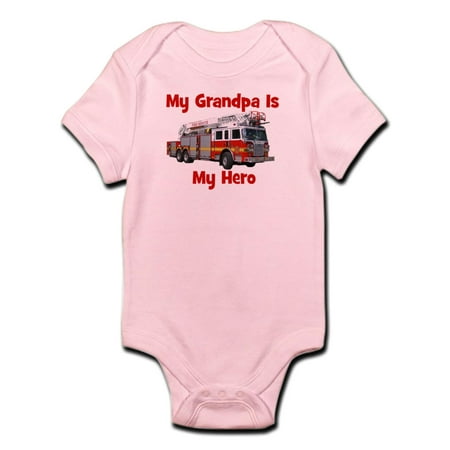 

CafePress - Grandpa Is My Hero Firetruck Infant Bodysuit - Baby Light Bodysuit