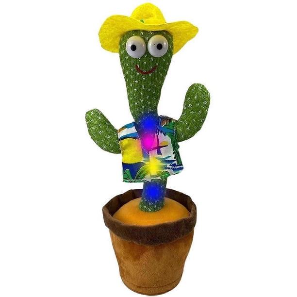 Electric Cactus Plush Toy with 120 English Songs Funny Singing Dancing Cactus Toy Gifts for Kids
