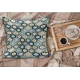 thumbnail image 2 of Modern Fluffy Throw Pillow Cushion Cover, Geometric Morrocan Mediterrain Style Dots Ornamental Details Image Print, Decorative Square Accent Pillow Case, 16" x 16", Blue and White, by Ambesonne, 2 of 5