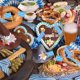 thumbnail image 2 of Conjunto de decoración de Oktoberfest, decoración bávara de Wiesn: 18 globos de Oktoberfest, 1 camino de mesa, banderín bávaro de 10M y 12 adornos para pasteles, decoración de fiesta de Okto JFHHH pequeña, 2 of 5