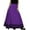 Purple, variant on Bimba Women Long Maxi Skirt Faux Silk Boho Chic Skirts With Drawstring Waist