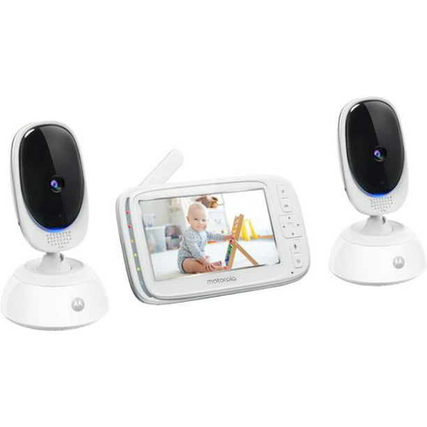 Motorola Video Baby Monitor With 2 Cameras And 5 Screen Black White Walmart Com Walmart Com